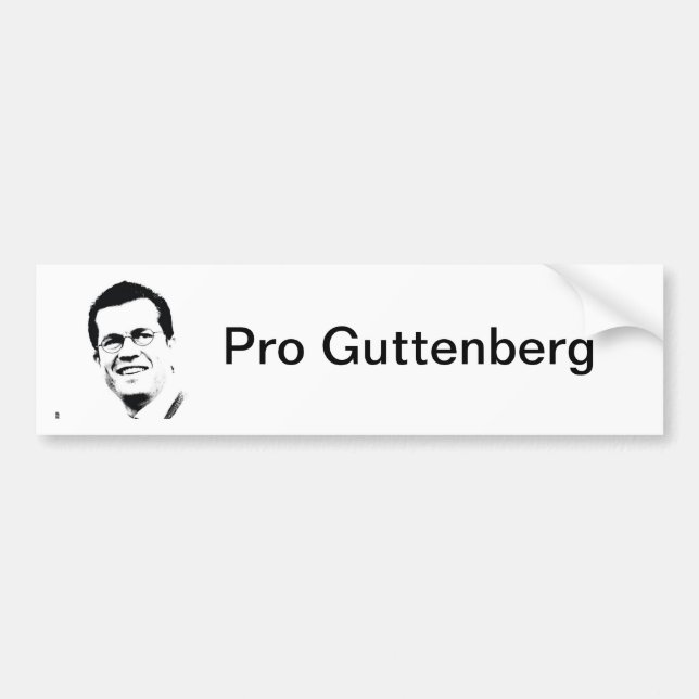 Pro Guttenberg car sticker (Front)