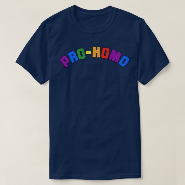 Pro Homo Homosexual Gay T-Shirt (Design Front)