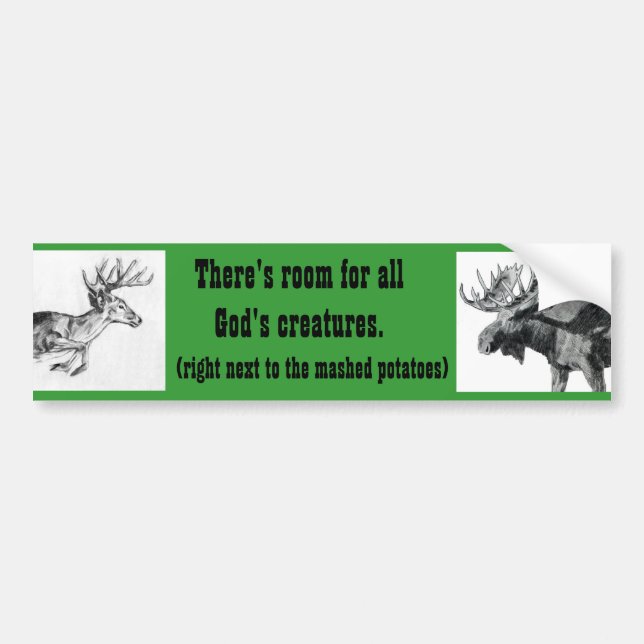 Pro hunting bumper sticker (Front)