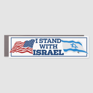 Pro-Israel I Stand With Israel Bumper Car Magnet