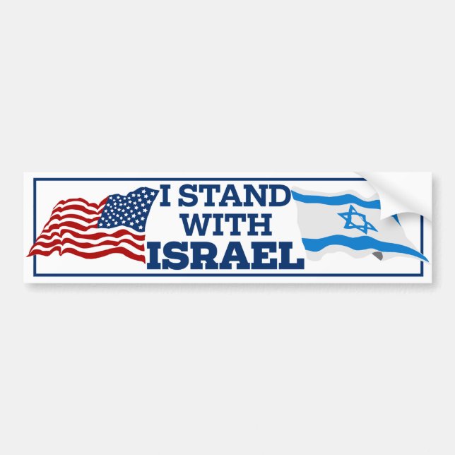 Pro-Israel I Stand With Israel Bumper Sticker (Front)