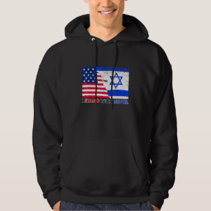 Pro Israel Supporter I Stand With Israel Patriotic Hoodie