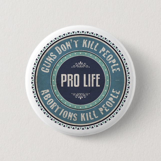 Pro Life 6 Cm Round Badge (Front)