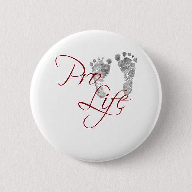 Pro Life 6 Cm Round Badge (Front)
