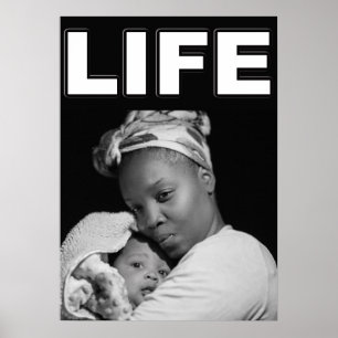 PRO-LIFE AFRICAN AMERICAN MOTHER AND BABY POSTER