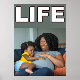 PRO-LIFE AFRICAN AMERICAN PREGNANT MOTHER DAUGHTER POSTER