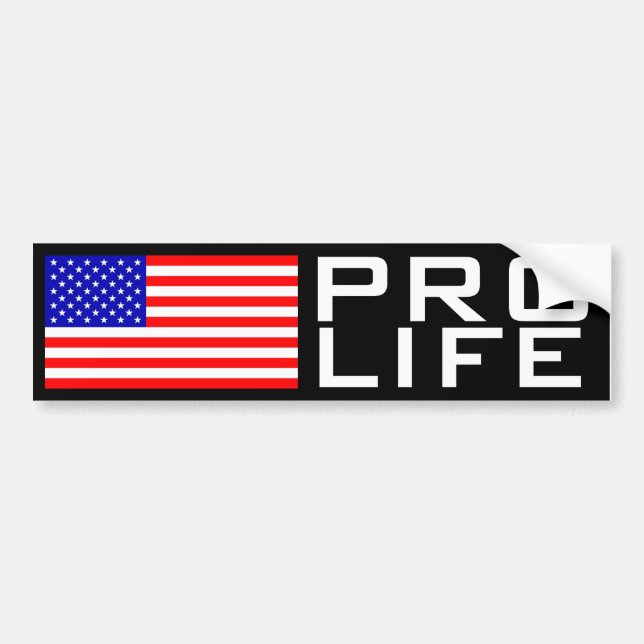 Pro-Life American Bumper Sticker (Front)