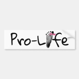 Pro-Life Baby Footprint  Bumper Sticker
