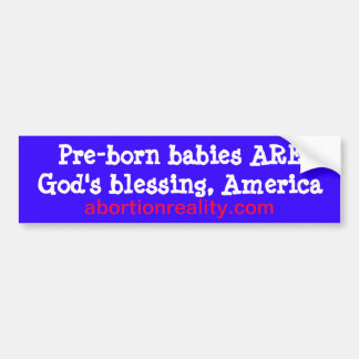 pro-life blessing bumper sticker