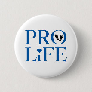 Pro Life Blue 6 Cm Round Badge