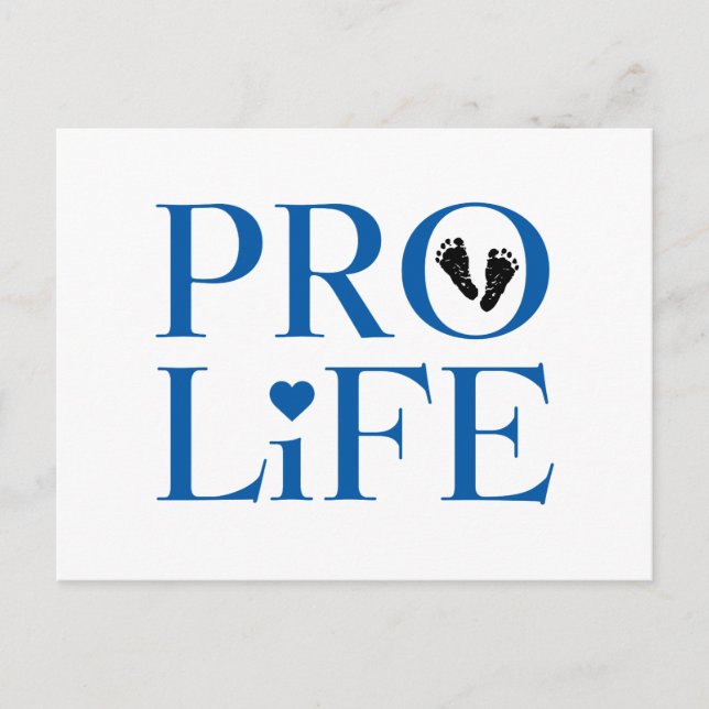 Pro Life Blue Postcard (Front)