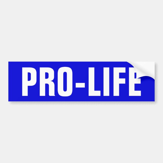 Pro-Life Bumper Sticker (Front)
