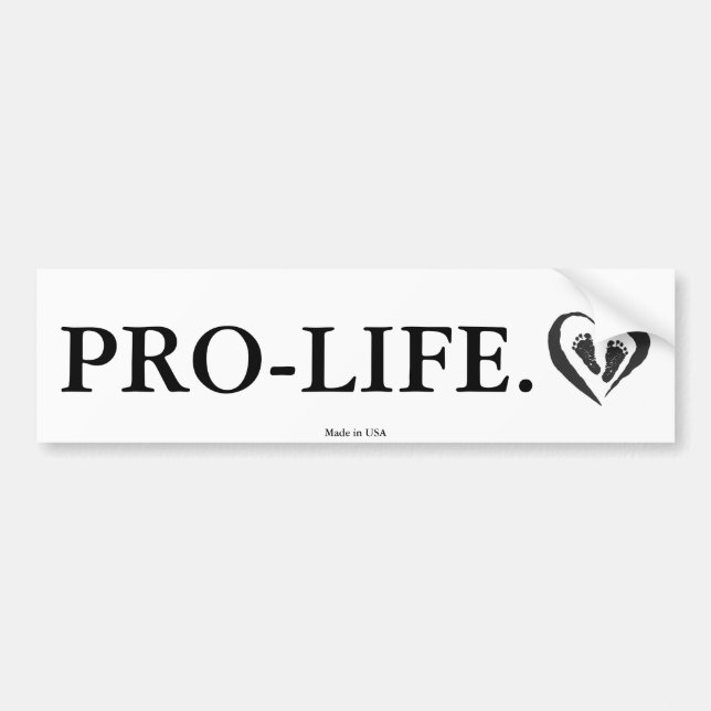 Pro-Life Bumper Sticker (Front)