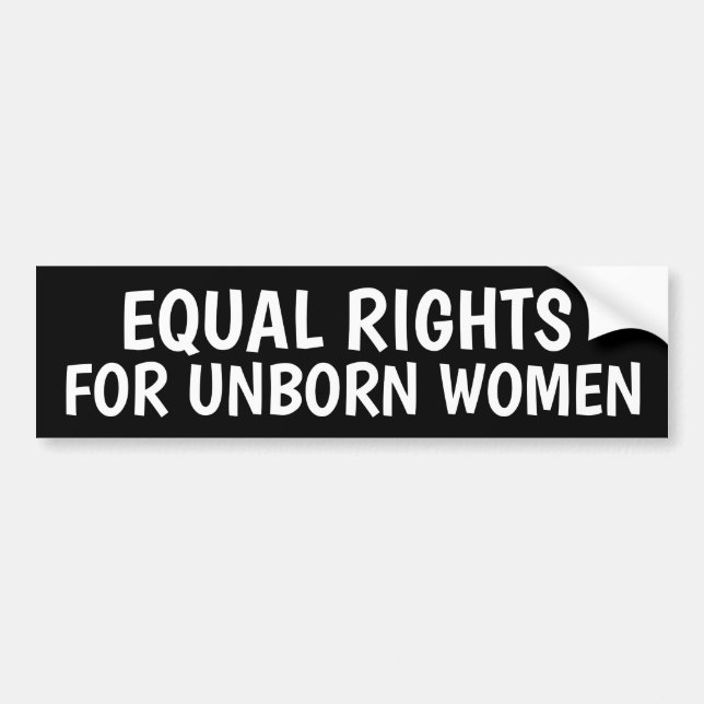 PRO LIFE BUMPER STICKERS, EQUAL RIGHTS  STICKER (Front)