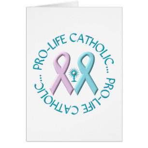 Pro-Life Catholic w/Monstrance & Pink/Blue Ribbons