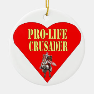 PRO LIFE CRUSADER CERAMIC TREE DECORATION