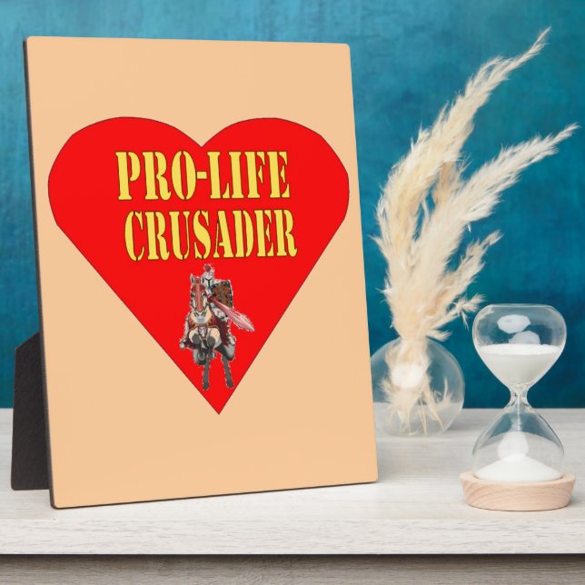 PRO LIFE CRUSADER PLAQUE (Side)