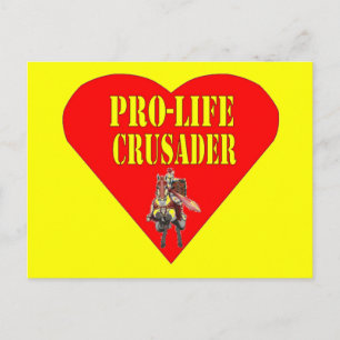 PRO LIFE CRUSADER POSTCARD