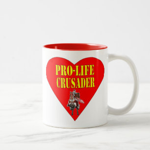 PRO LIFE CRUSADER Two-Tone COFFEE MUG