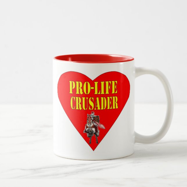 PRO LIFE CRUSADER Two-Tone COFFEE MUG (Right)