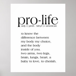 Pro-Life Definition Wall Art