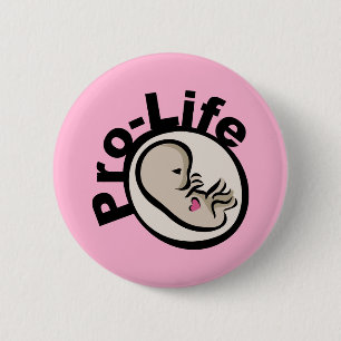 Pro-Life Foetus Design 6 Cm Round Badge