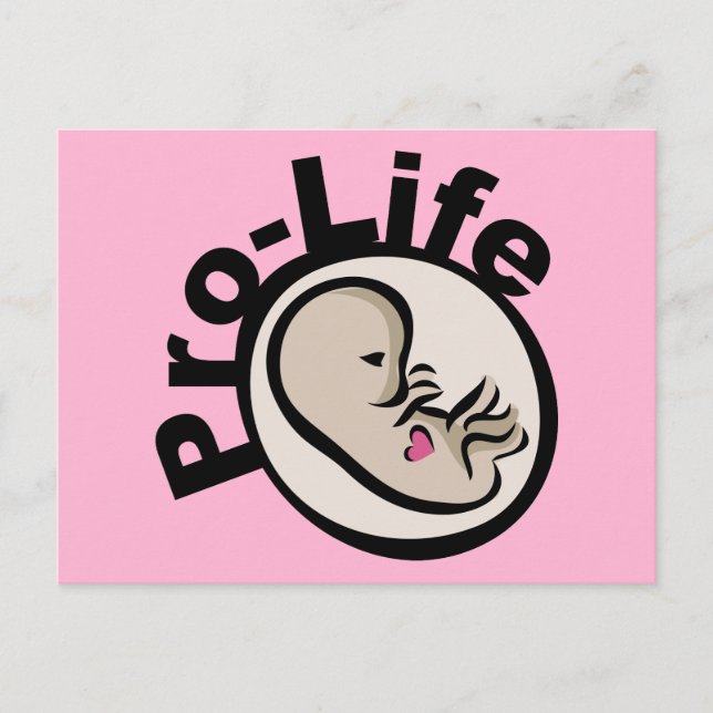 Pro-Life Foetus Design Postcard (Front)