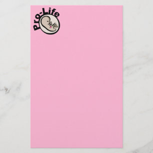 Pro-Life Foetus Design Stationery