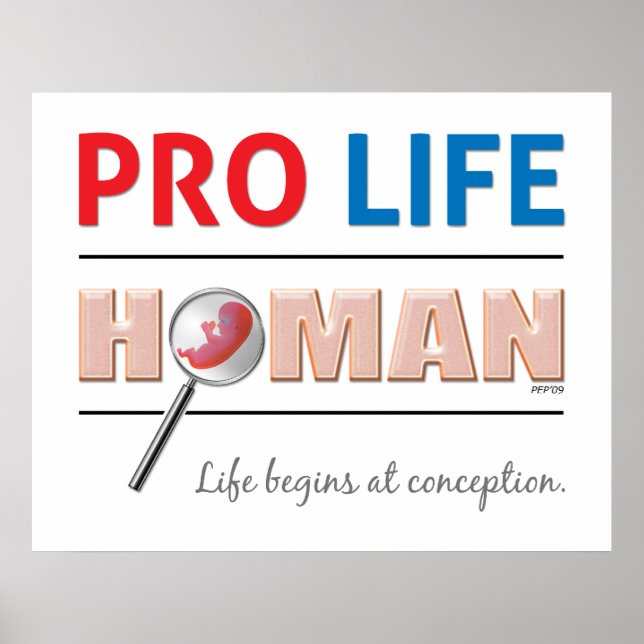 Pro Life Human Poster (Front)