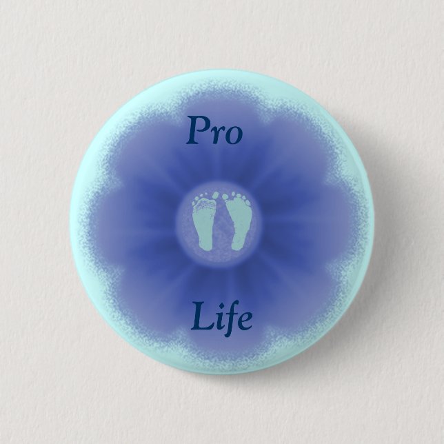 Pro Life Little Feet 6 Cm Round Badge (Front)
