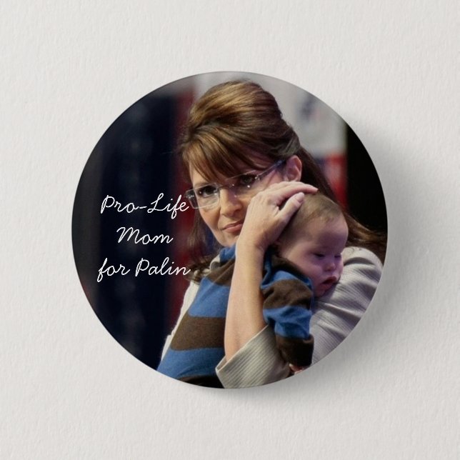 Pro-Life Mum for Palin Button (Front)