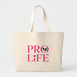 Pro Life Pink Large Tote Bag