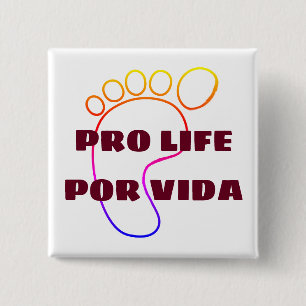 Pro life por vida pin