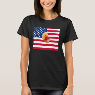 Pro Life Us Cute Embryo Hugging Heart Usa American T-Shirt