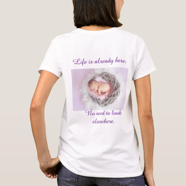 Pro-Life Woman T-shirt (Back)