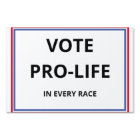 Pro-life yard sign