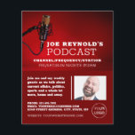 Pro Microphone, Podcaster, Podcast Advertising Flyer<br><div class="desc">Pro Microphone,  Podcaster,  Podcast Advertising Flyer by The Business Card Store.</div>