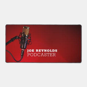 Pro Microphone, Podcaster, Podcast Desk Mat
