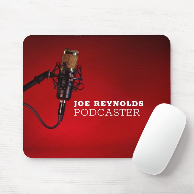 Pro Microphone, Podcaster, Podcast Mouse Pad (With Mouse)