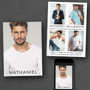 Pro Model Actor 5 Photos Comp Card