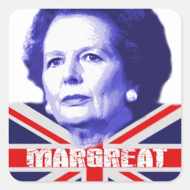 Pro Mrs Thatcher Square Sticker (Front)