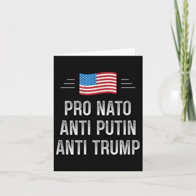 Pro Nato - Anti Putin - Anti Trump - Retro Style  Card (Front)