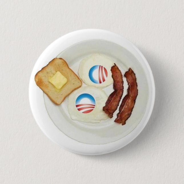 Pro-Obama 2012 Breakfast 6 Cm Round Badge (Front)
