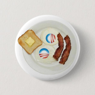 Pro-Obama 2012 Breakfast 6 Cm Round Badge