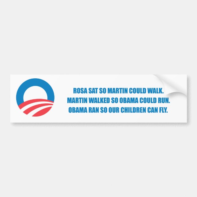 Pro-Obama - MARTIN WALKED SO OBAMA COULD RUN Bumper Sticker (Front)
