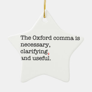 Pro-Oxford Comma Ceramic Ornament