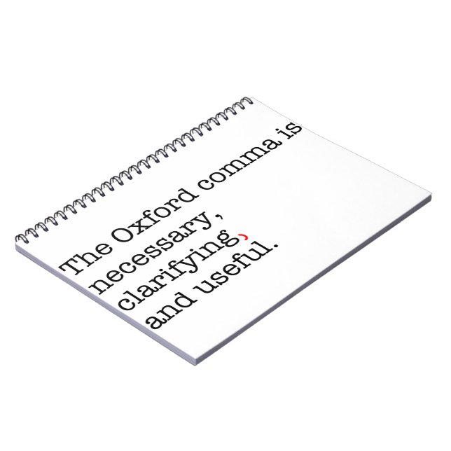 Pro-Oxford Comma Notebook (Left Side)