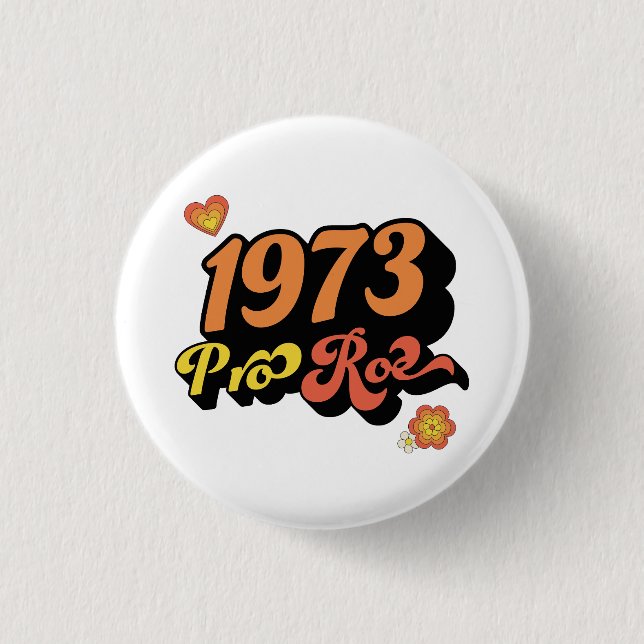 PRO ROE 1973 3 CM ROUND BADGE (Front)