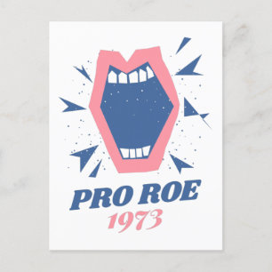 Pro Roe 1973 Illustration womens rights roe v wade Postcard
