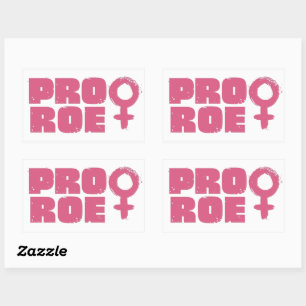 Pro Roe Women's Rights Word Art Rectangular Sticker